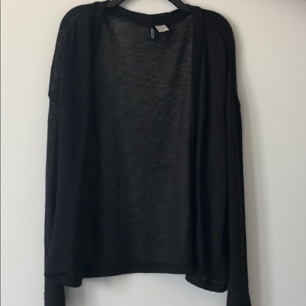 H&m see through black cardigan